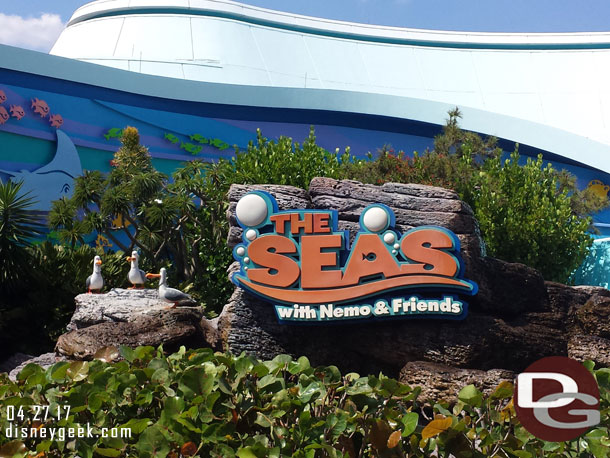 Next up the Seas with Nemo and Friends.