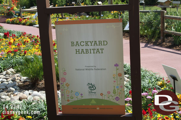 Backyard Habitat display