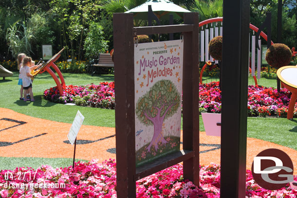 A play area for kids, the Music Garden Melodies.