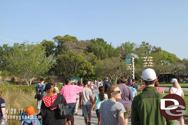 Arriving at the Animal Kingdom with quite a few other guests at 8:45am.