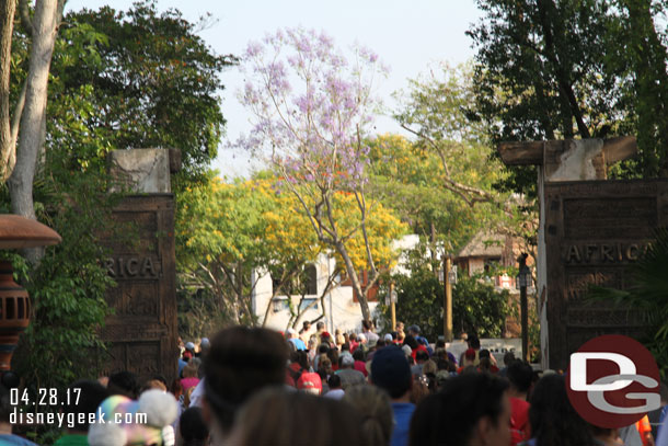 Almost this entire group was heading to Kilimanjaro Safari.  