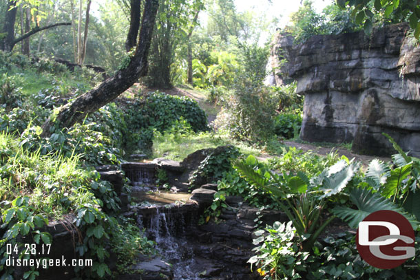 The water had just turned on.  You could see the water start to flow in the back then build.