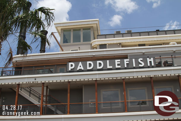 Paddlefish has opened since my last visit.