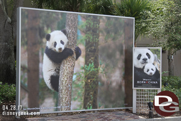 Born in China photo op near the theaters.