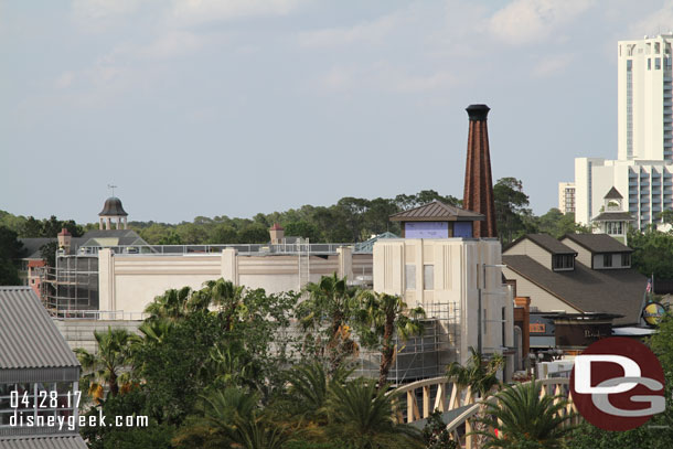 The view from the Orange Parking Structure toward the Edison construction.