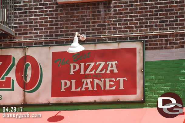 A reference to the former pizza place.