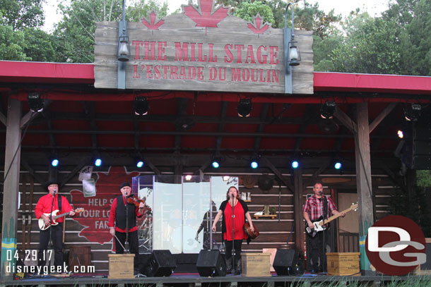 Stopped by the Mill Stage for a performance by Alberta Bound at 7:30pm