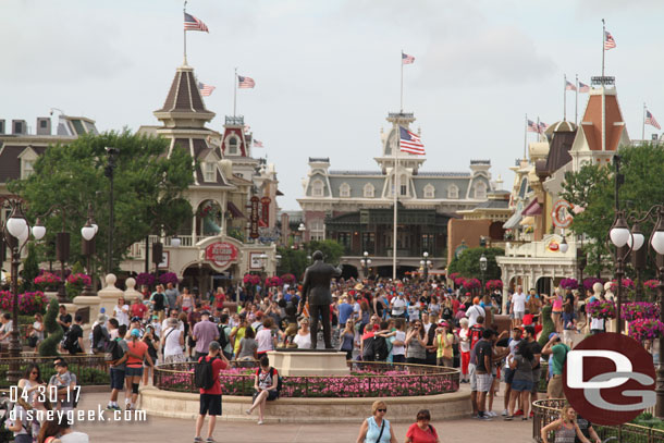 The view from the Castle toward Main Street Train Station.