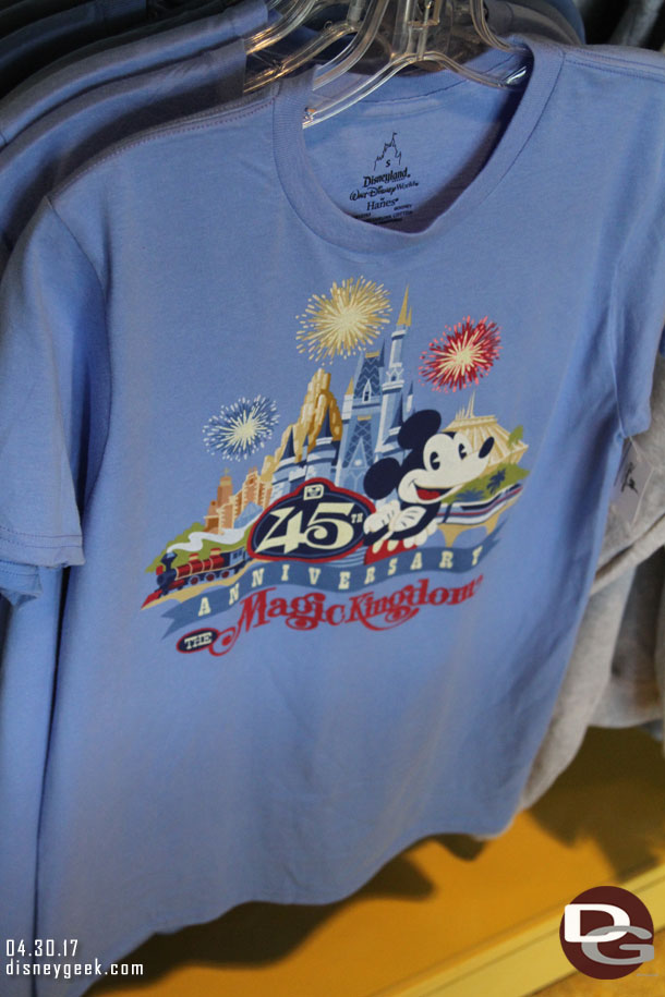 45th Anniversary merchandise was still available at a few stores.