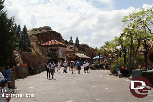 Walking through Fantasyland.