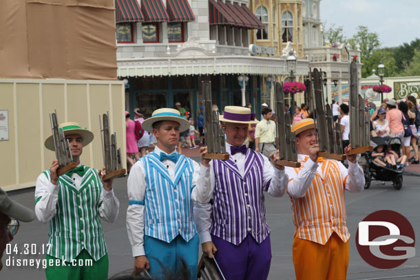 Dapper Dans performing in Town Square.