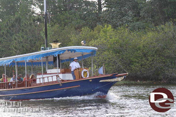 On Bay Lake heading for the Magic Kingdom.