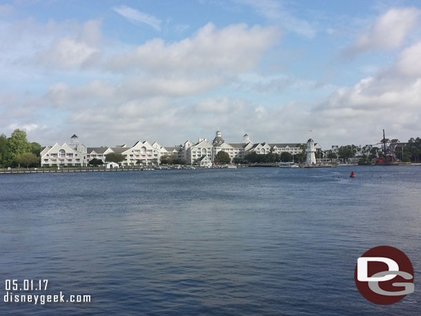 The Yacht Club Resort across the lake.