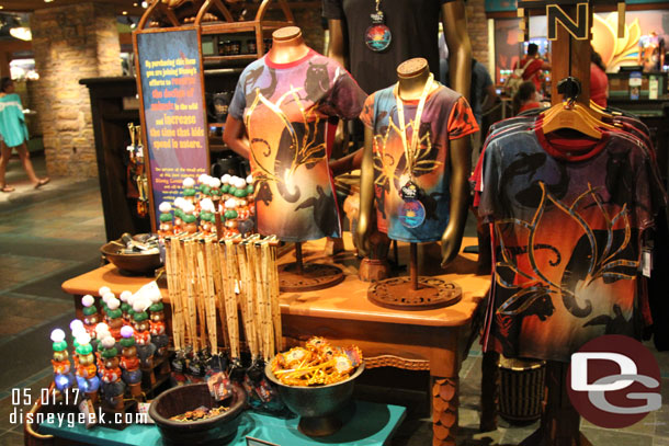 Rivers of Light merchandise is in several shops.