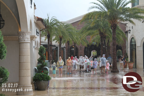 Many put on their ponchos and made the best of it.