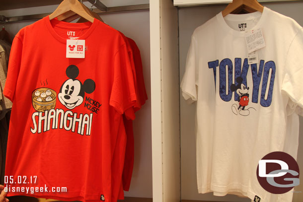 Inside Uniqlo a couple international Disney shirts. 