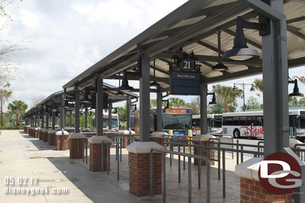 Not a lot of guests at the bus stops this afternoon, it was 2pm.