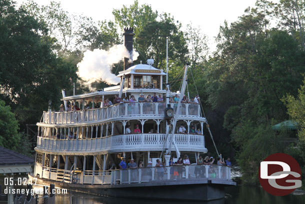 The Liberty Belle arriving back in Liberty Square.