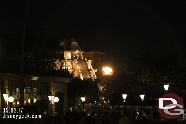 Used a FastPass+ for Illuminations.  A look to tmy left at Mexico.