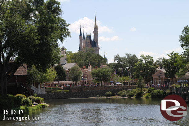 Off the train and walking along the Rivers of America