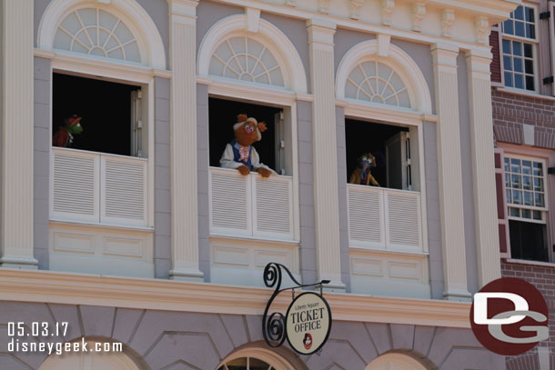 The Muppets performing in Liberty Square as I walked through.