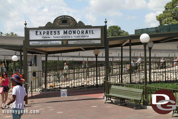The Express Monorail was closed.  Our plan was to take the Ferry Boat so no impact on us.