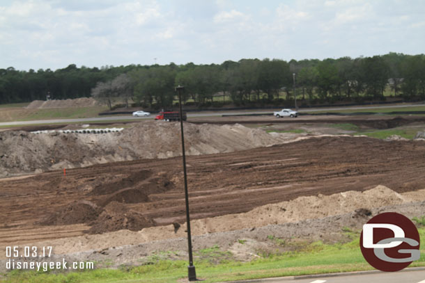 A look at the Magic Kingdom roadwork from the Monorail.