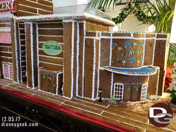 Waiting for the rest of my group so a couple pictures of the Boardwalk Lobby gingerbread house