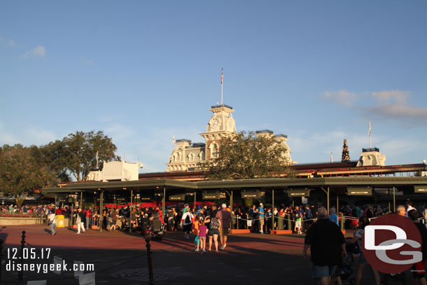 Arriving at the Magic Kingdom, it was 7:48am and they were letting guests enter but all were held at the tunnels.  