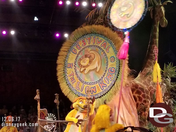 Stopped by the Festival of the Lion King next.