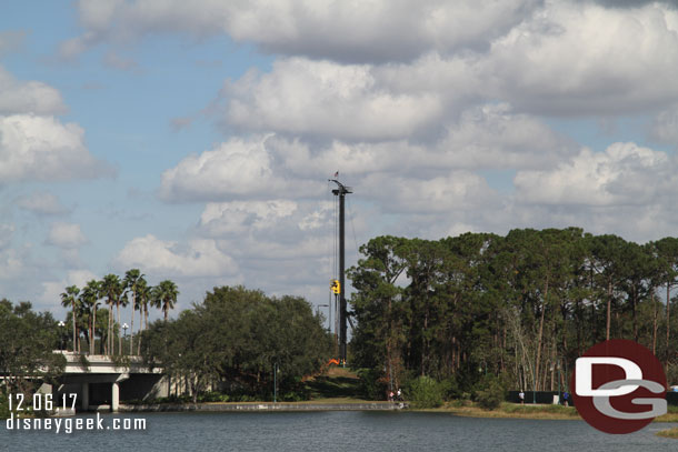 In the distance you can see more work, this is for the Skyliner turn near the Boardwalk.