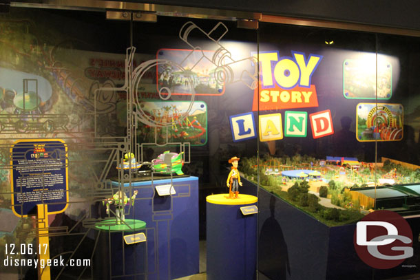 Toy Story Land has a large display with a model.