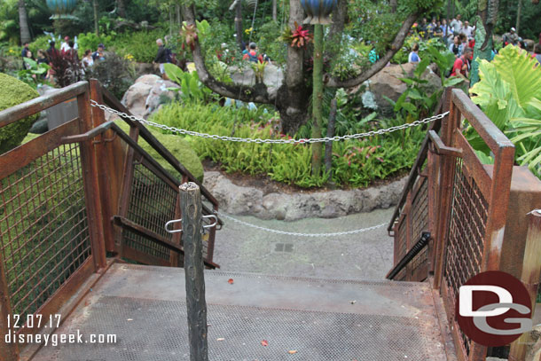 There were several walkways closed off due to the way they routed the extended queue for Flight of Passage. It took over a portion of the land so you could not just freely roam around.  I kept running into chains or mobs of guests.