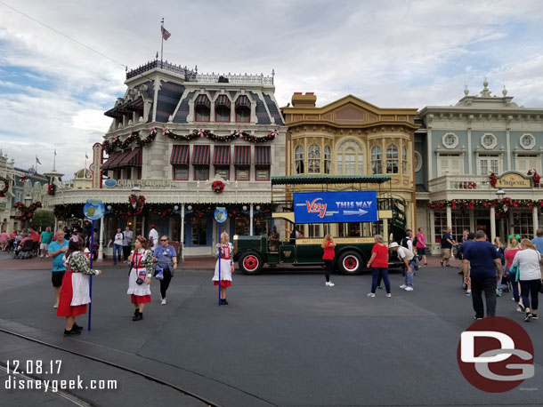 It pulled into position to be used as a sign.  Not a guest transportation option.