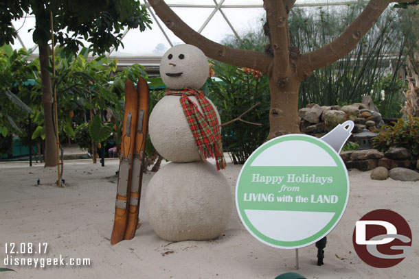 The greenhouses featured some Christmas decorations.