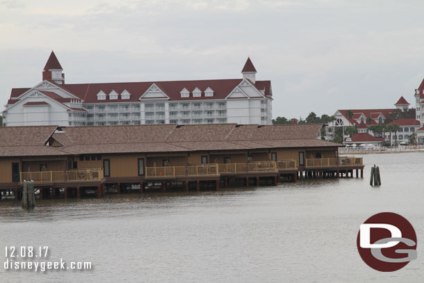 Opted for the Ferry Boat to the Magic Kingdom, or a Classic Approach as I like to call it.   A look at the Bungalows as we waited to depart.