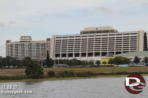 Contemporary Resort and Bay Lake Tower to the left.