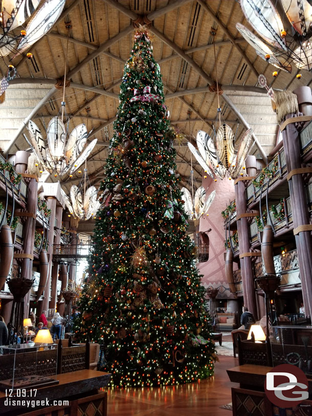 Next stop for us was the Animal Kingdom Lodge to show some friends around and check out the Christmas decorations.