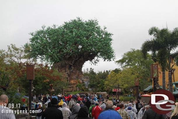 A steady stream of guests heading into the park at this hour.  The rain was letting up so seems a lot of guests had the same idea as us.. wait it out a bit and then show up.