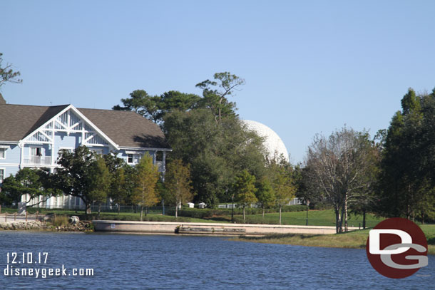 Epcot as we wait for a Friendship Launch to the Studios