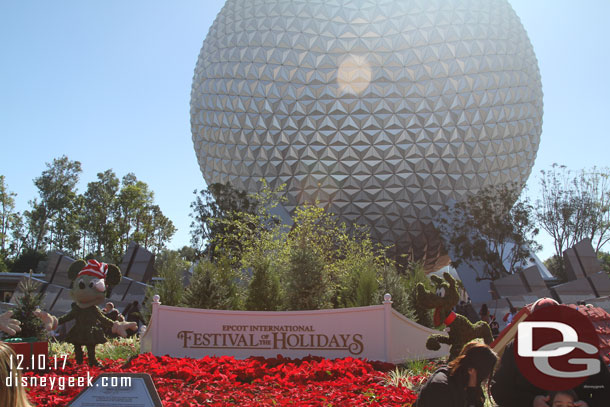 12:39 finally made it into the park.. nearly 40 minutes from the bus stop to inside Epcot. I may have been able to walk it faster.