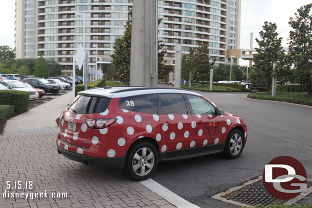 A Minnie Van passing by.  They are a fairly common site around property now as the service has expanded .