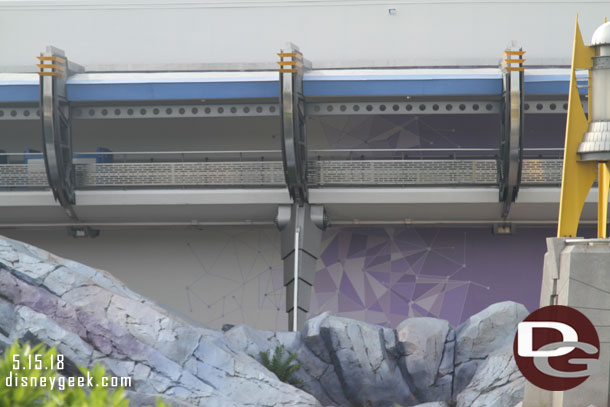 No rush at rope drop for the famous or infamous purple wall.