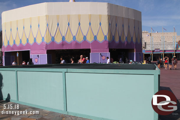 Pavement and Carrousel work in Fantasyland (the Carrousel is still  operating)