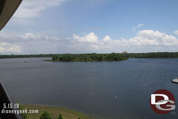 The former Discovery Island from the balcony. 