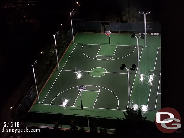 The Bay Lake Tower basketball court.