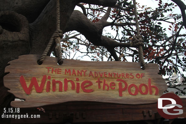 Winnie the Pooh was down and reopened as we stood there so decided to walk on and go for a ride.