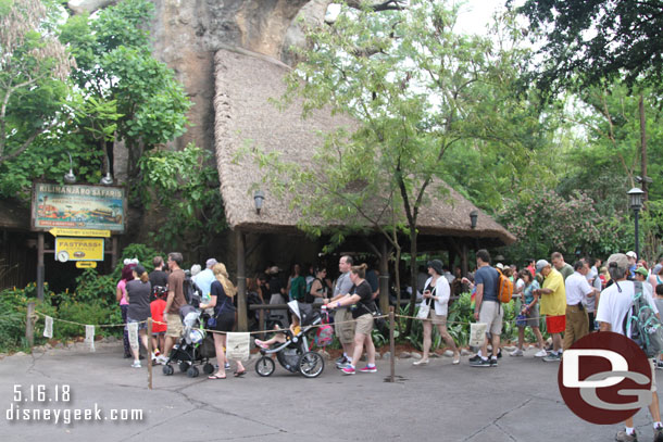 It was 10:30am and time to use our FastPass but the return line was outside the queue and not moving.