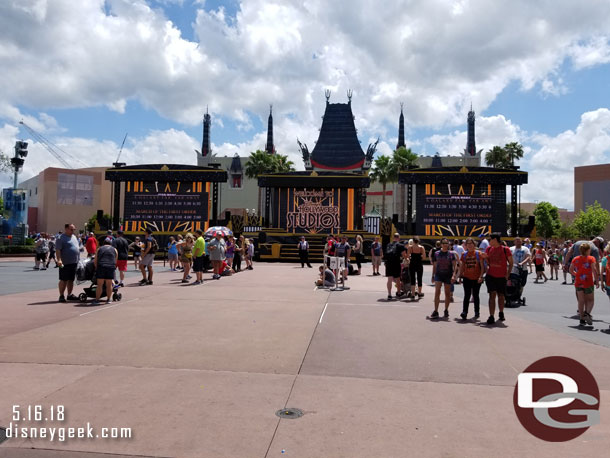 Star Wars still takes over the center of the park during the day.