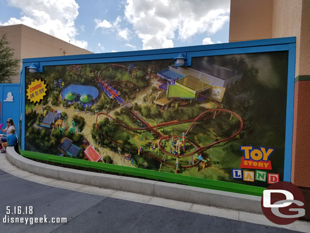 Concept art for Toy Story on the construction wall